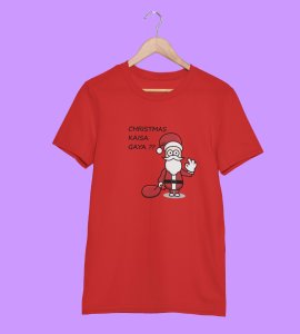 How Was Your Christmas: Cute Printed T-shirt (Red) Best Gift For Kids Boys Girls