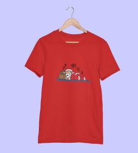 Let Me Sleep: Cute Printed T-shirt For Christmas (Red) Best Gift For Boys Girls