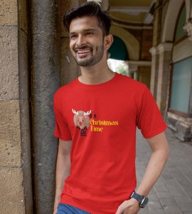 Its Christmas Time : Unique Printed T-shirt (Red) Best Gift For Boys Girls