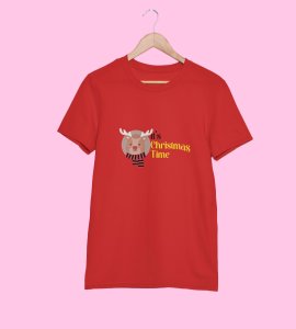 Its Christmas Time : Unique Printed T-shirt (Red) Best Gift For Boys Girls