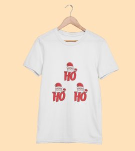 Santas Classic Laugh Printed T-shirt ,(White) Christmas Edition Printed T-shirt |Best Gift For Friends Family Boys Girls