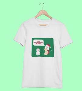 Prankster Santa: Funny Printed T-shirt (White) Perfect Gift For Secret Santa