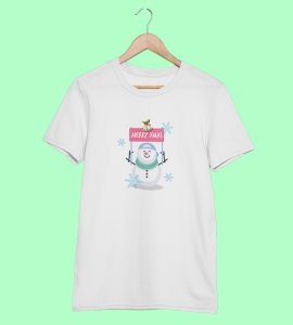 Merry Xmas : Dashing Printed T-shirt (White) Best Gift For Secret Santa