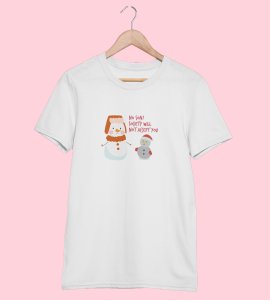 Society Against Santa : Funniest Printed T-shirt (White) Best Gift For Secret Santa