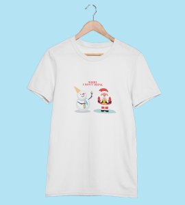 Sober Santa: Funniest Printed T-shirt (White) Best Gift For Boys Girls