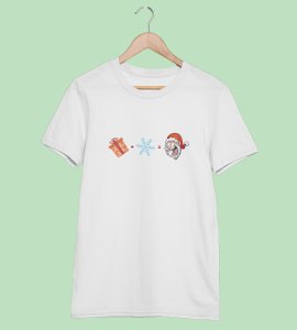 Gift + Winter = Christmas : Romantic Printed T-shirt (White) Amazing Gift For Boys Girls
