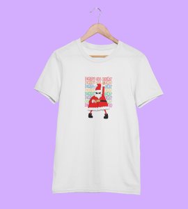 Party Animal Santa : Most Unique Printed T-shirt (White) Best Gift For Boys Girls