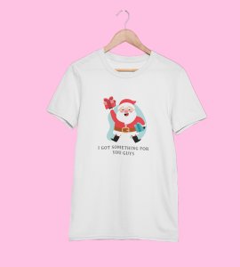 Santa got Us Gift: Best Printed T-shirt (White) Most Liked Gift For Boys Girls