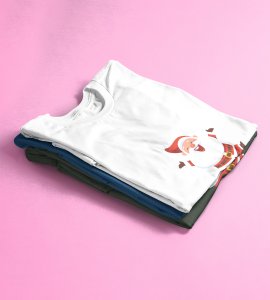 Santaa's Holiday : Best Printed T-shirt (White) Unique Gift For Kids