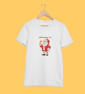 Will Santa Come?: Best Printed T-shirt (White) Best Gift For Boys Girls