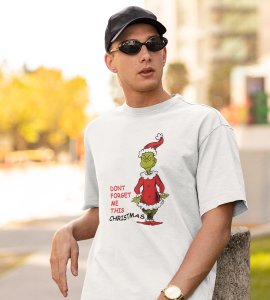 Christmas With Alien's : Best Printed T-shirt (White) Perfect Gift For Secret Santa