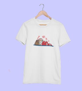 Let Me Sleep: Cute Printed T-shirt For Christmas (White) Best Gift For Boys Girls