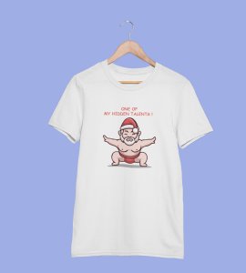 Sumo Santa : Best Printed T-shirt (White) Best Gift For Kids Boys Girls