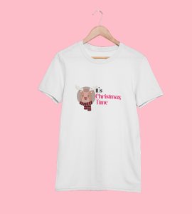 Its Christmas Time : Unique Printed T-shirt (White) Best Gift For Boys Girls