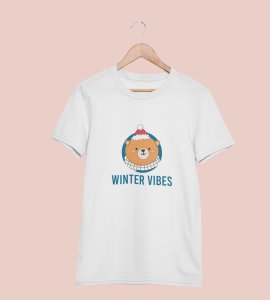Winter Vibes: Welcome Christmas With(White) T-shirt Perfect Gift For Kids Boys Girls