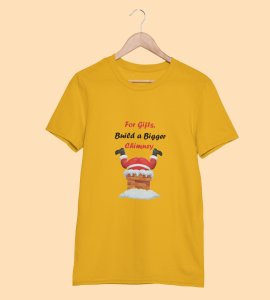 Big Chimney Bigger Gifts: Revamp your Joy with(Yellow) Cutest Santa T-shirt, Best Gift For Boys Girls