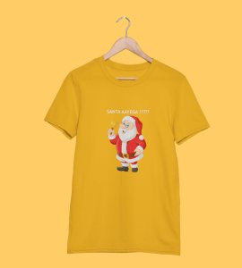 Will Santa Come?: Best Printed T-shirt (Yellow) Best Gift For Boys Girls