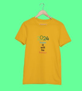 Hope For 2024 : Best Printed T-shirt For School Kids (Yellow) Best Gift For Boys Girls