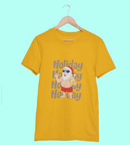 Santa On Vaction T-shirt: Exclusive Gift For Boys Girls(Yellow) Cool Santa T-shirt, A Perfect Gift For Secret Santa