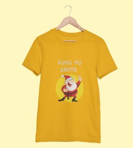 Kung Fu Santa: Perfect T-shirt For Secret Santa(Yellow) Best Gift For Boys Girls
