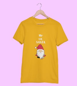 Gentleman Santa T-shirt: Best Gift For Secret Santa(Yellow) Perfect Gift For Boys Girls