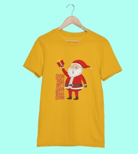 Funniest Santa : Funniest Printed T-shirt (Yellow) Perfect Gift For Kids