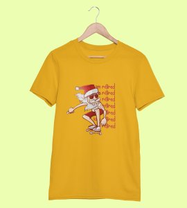 Savage Santa: Cool Printed T-shirt (Yellow) Perfect Gift For Secret Santa