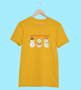 Small Gift : Unique Printed T-shirt (Yellow) Best Gifts For Secret Santa