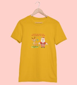 Let's Go December Is Here: Funny Printed T-shirt (Yellow) Best Gift For Boys Girls
