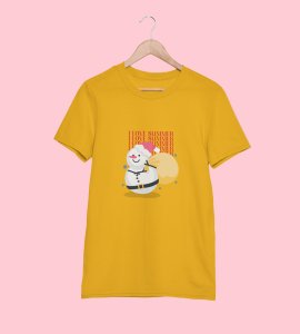 Summer Lover Snowman : Best Printed T-shirt (Yellow) Perfect Gift For Secret Santa For Boys Girls