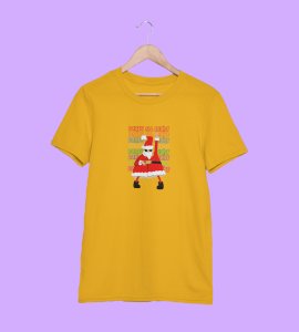 Party Animal Santa : Most Unique Printed T-shirt (Yellow) Best Gift For Boys Girls