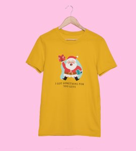 Santa got Us Gift: Best Printed T-shirt (Yellow) Most Liked Gift For Boys Girls