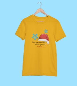 Who's Gonna Come?: Best Printed T-shirt (Yellow) Best Gift For Boys Girls