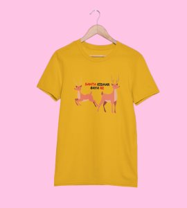 Where Did Santa Go?: Best Printed T-shirt (Yellow) Best Gift For Boys Girls
