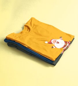 Santaa's Holiday : Best Printed T-shirt (Yellow) Unique Gift For Kids