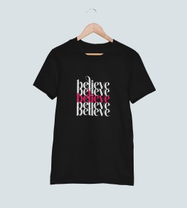 Believe In Yourself: Cute Printed T-shirt (Black) Perfect Gifts For Boys girls