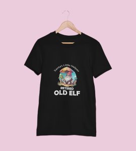Elderly Elf: Unique Printed T-shirt (Black) Perfect Gift For Boys Girls