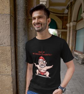 Sumo Santa : Best Printed T-shirt (Black) Best Gift For Kids Boys Girls