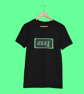 Year Changing Clock : New Year Printed T-shirt (Black) Best Gift For Secret Santa