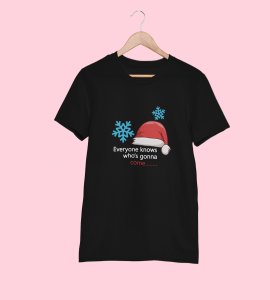 Who's Gonna Come?: Best Printed T-shirt (Black) Best Gift For Boys Girls