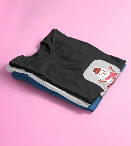 I Love Santa : Cute And Beautiful Printed T-shirt (Black) Best Gift For Boys Girls