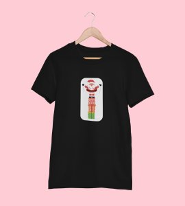 Santa On His Gifts : Best Santaclaus Printed T-shirt (Black) Best Gift For Secret Santa