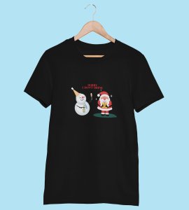Sober Santa: Funniest Printed T-shirt (Black) Best Gift For Boys Girls