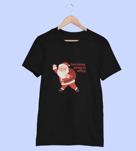 Employed Santa: Best Printed T-shirt (Black) Best Gift For Secret Santa