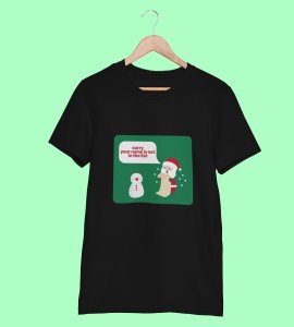 Prankster Santa: Funny Printed T-shirt (Black) Perfect Gift For Secret Santa