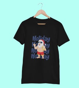 Santa On Vaction T-shirt: Exclusive Gift For Boys Girls(Black) Cool Santa T-shirt, A Perfect Gift For Secret Santa