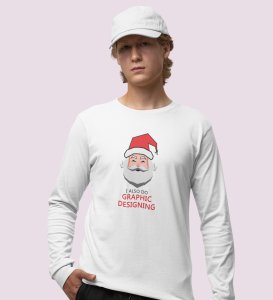 Graphic's Lover Santa: Best DesignedFull Sleeve T-shirt White Perfect Gift For Secret Santa