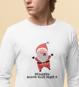 Santa got Us Gift: Best DesignedFull Sleeve T-shirt White Most Liked Gift For Boys Girls