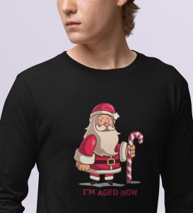 Old Grumpy Santa: Cute DesignedFull Sleeve T-shirt Black Perfect Gift For Boys Girls