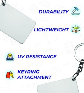 Let's Party, Graphic Printed Sublimated Key-Chain